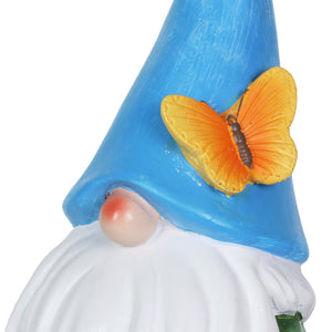 Gnome on a Glowing LGBTQ Rainbow Statuary with Automatic Timer, 7 by 11.5 Inches | Shop Garden Decor by Exhart