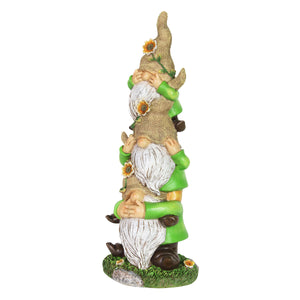 See No, Hear No, Speak No Evil Green T-Shirt Garden Gnomes Statue, 5 by 13.5 Inches | Shop Garden Decor by Exhart