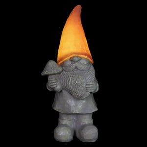 Solar Peach Happy Hat Gnome Statue, 11 Inch | Shop Garden Decor by Exhart