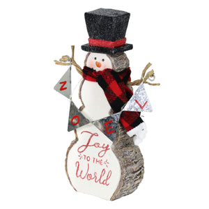 Joy To The World LED Snowman Statue on a Battery Powered Timer, 8.5 Inch | Shop Garden Decor by Exhart