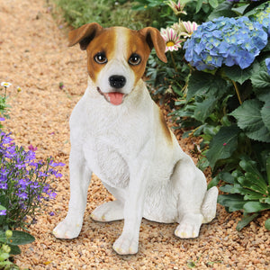 Hand Painted Jack Russell Statuary, 12.5 Inch | Shop Garden Decor by Exhart