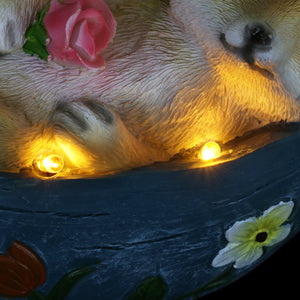 Solar Romantic Fox in a Hammock Hand Painted Garden Statue | Shop Garden Decor by Exhart