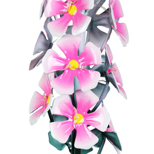 Solar Metal Flower Stalk Garden Stake in Pink with Twenty Four LED lights, 5 by 42 Inches | Shop Garden Decor by Exhart