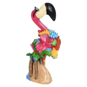 Beach Flamingo Garden Statue, 17 Inch | Shop Garden Decor by Exhart