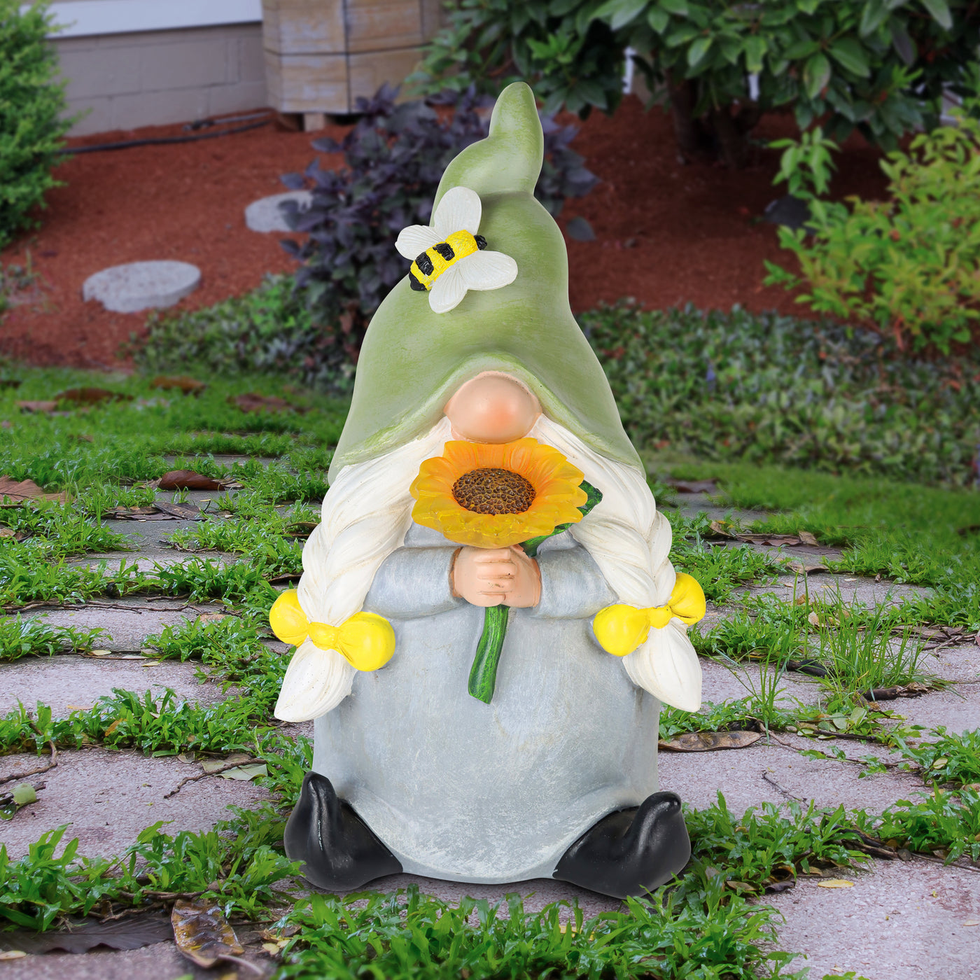 Exhart Welcome to Our Home Hand Painted Bee Hive Garden Statue