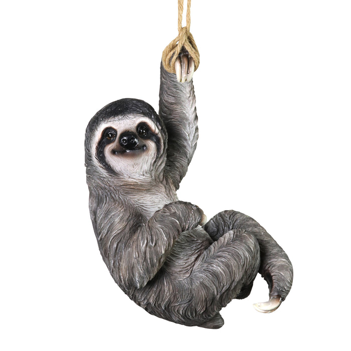 Sloth Hanging on a Rope By One Hand Statuary, 7 by 14 Inches