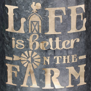Solar Stamped Metal Life is Better on the Farm Milk Jug Lantern, 5.5 by 7 Inches | Shop Garden Decor by Exhart