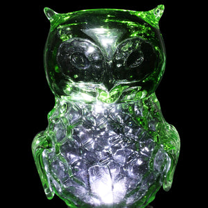 Solar Honeycomb Glass Owl Garden Stake in Green, 32 Inch | Shop Garden Decor by Exhart