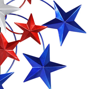 Patriotic Star Spangled Wind Spinner Garden Stake in Metallic Paint, 20 by 83 Inches | Shop Garden Decor by Exhart
