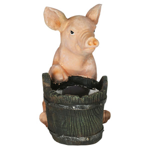 Pig and Bucket Planter, 14 Inch | Shop Garden Decor by Exhart