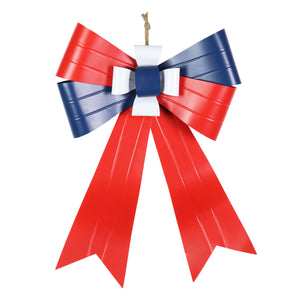Patriotic Metal Bow Wall Decor, 19.5 by 26 Inches | Shop Garden Decor by Exhart