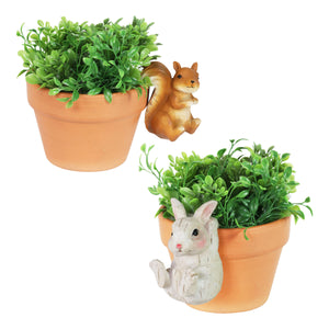 Set of 5 Animal Pot Hangers, 4 Inch | Shop Garden Decor by Exhart