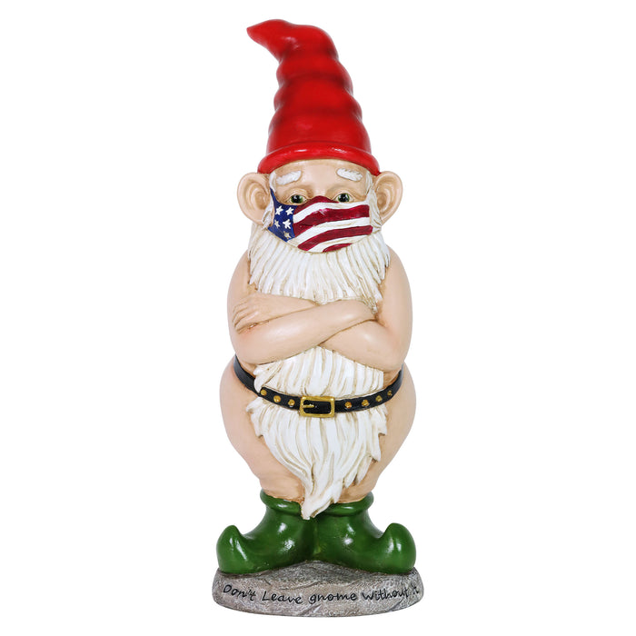 Limited Edition Good Time Patriot Pete Naked Gnome Statue, 14.5 Inches