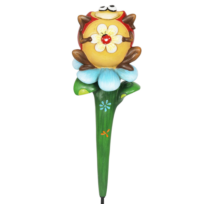 Ladybug Garden Plant Stake, 4.5 by 15 Inches