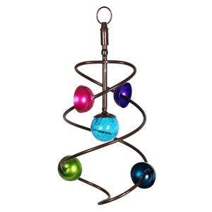 Art-in-Motion Helix Twirler Hanging Wind Spinner with Multicolor Cups, 8 by 15 Inches | Shop Garden Decor by Exhart