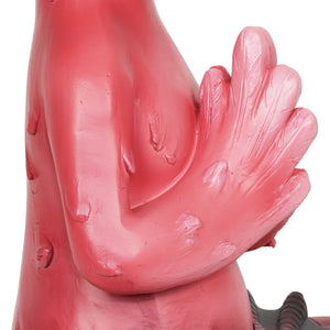 Meditating Yoga Flamingo in Lotus with Hands in Prayer Position Garden Statue, 16 Inch | Shop Garden Decor by Exhart