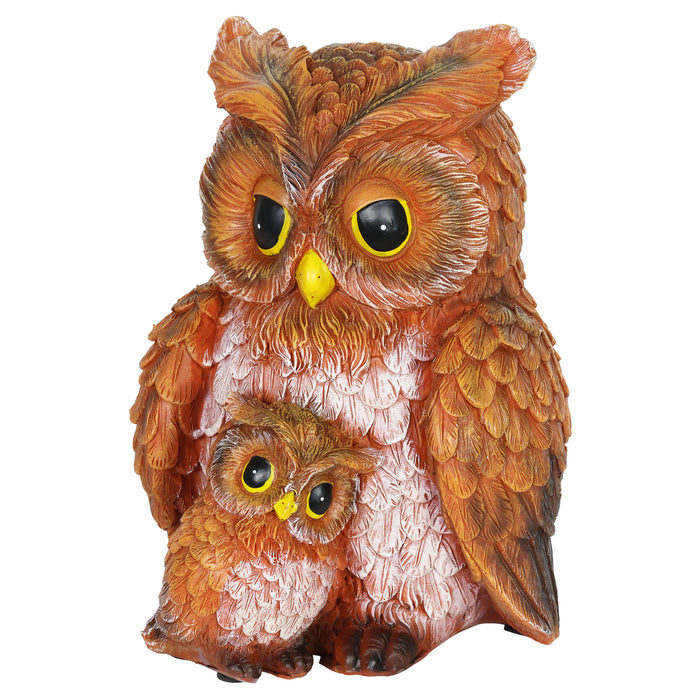 Owl with Owlet Garden Statue, 8.5 Inch