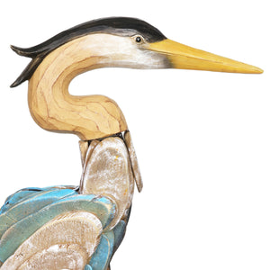 Wood and Metal Heron Garden Statue, 28 Inch | Shop Garden Decor by Exhart