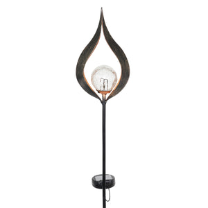 Solar Full Flame Torch Garden Stake, 5 by 37 Inches | Shop Garden Decor by Exhart