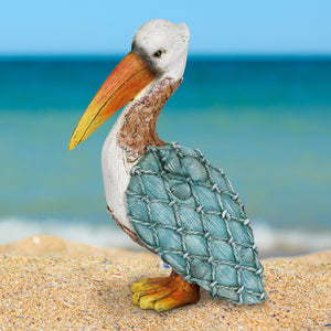 Sea Shell Pelican, 10 Inch | Shop Garden Decor by Exhart