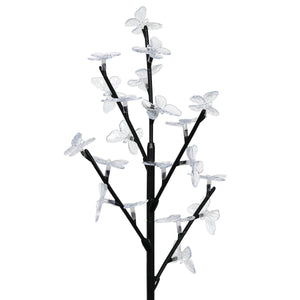 Solar Butterfly Branch Garden Stake with Twenty LED Lights, 13 by 38 Inches | Shop Garden Decor by Exhart
