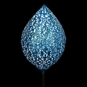 Solar Metal Blue Tear Drop Garden Stake, 5 by 31 Inches | Shop Garden Decor by Exhart