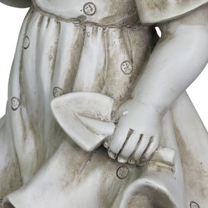 Solar Girl with a Flower Pot Garden Statue, 18 Inch | Shop Garden Decor by Exhart